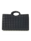 Le Troisieme Stud Pattern Rubber Tote Bag Black - VALENTINO - BALAAN 2