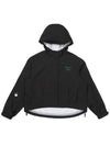 Cropped reflective hoodie jacket BLACK WOMAN - MALBON GOLF - BALAAN 1