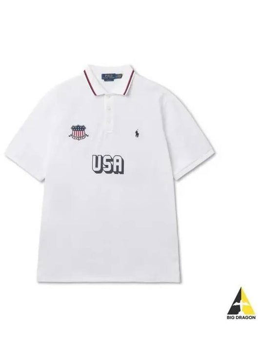 Classic fit USA polo shirt white - POLO RALPH LAUREN - BALAAN 1