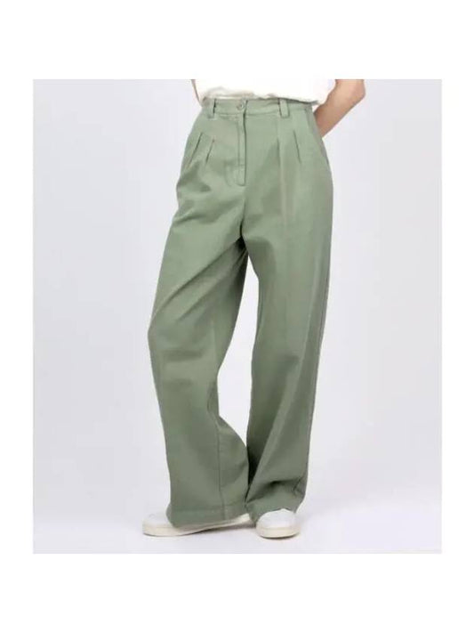 Pantalon Tressie Straight Pants Green - A.P.C. - BALAAN 1