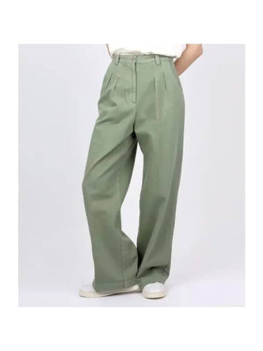 Pantalon Tressie Straight Pants Green - A.P.C. - BALAAN 1