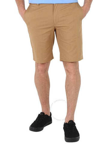 Burberry Men's Camel Logo Applique Cotton Twill Chino Shorts, Brand Size 44 (Waist Size 29.5") - BURBERRY - BALAAN 1