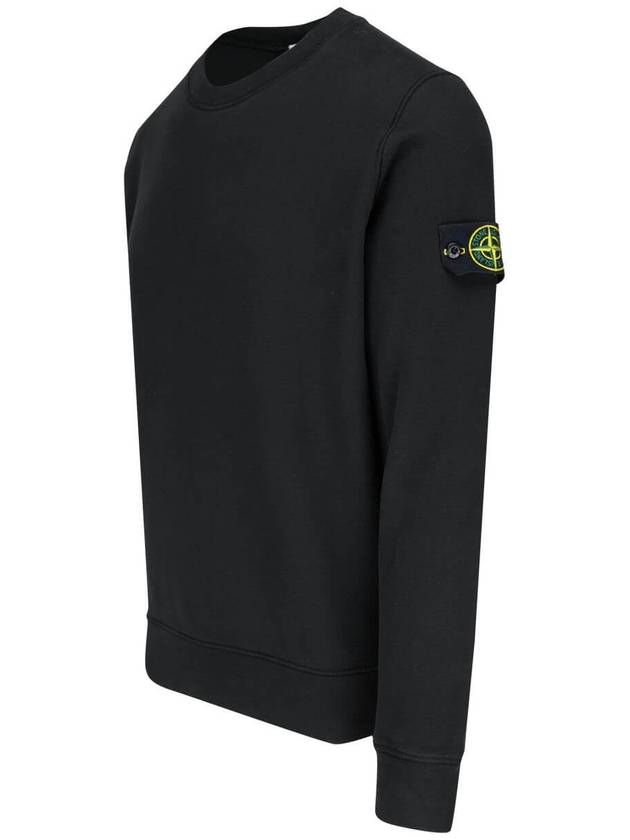 Wappen Patch Crew Neck Sweatshirt Black - STONE ISLAND - BALAAN 3