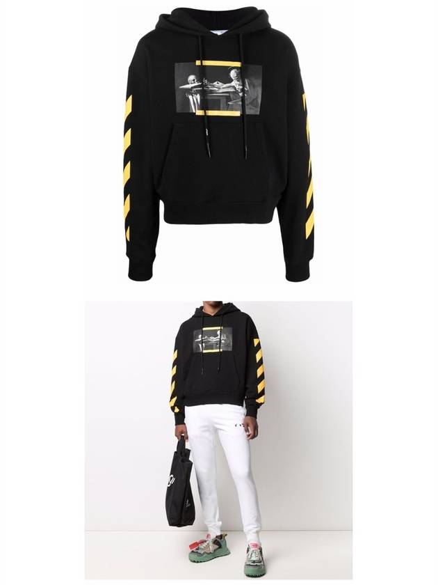 Caravaggio Painting Overfit Hoodie Black - OFF WHITE - BALAAN 5