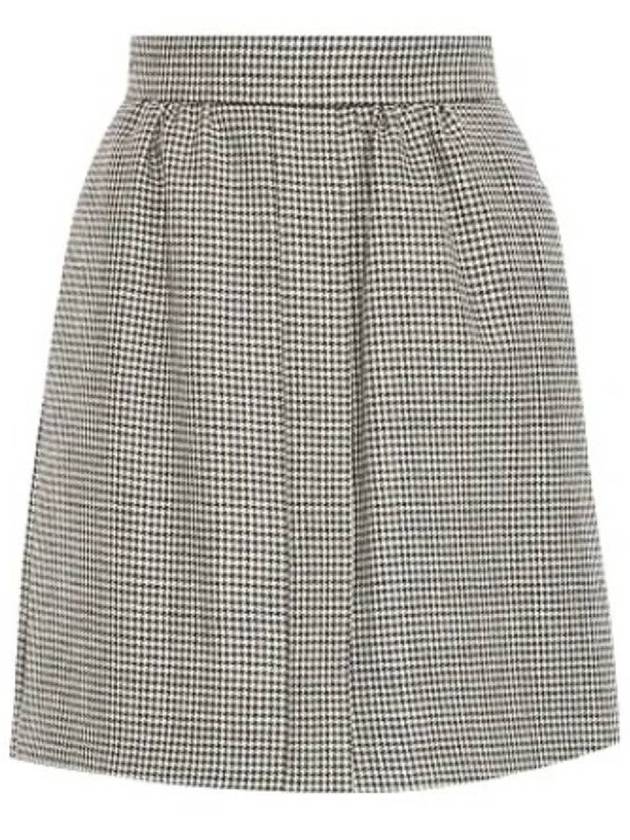 Max Mara Houndstooth Wool Toano Mini Skirt, Brand Size 38 (US Size 4) - MAX MARA - BALAAN 1