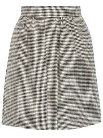 Max Mara Houndstooth Wool Toano Mini Skirt, Brand Size 38 (US Size 4) - MAX MARA - BALAAN 1