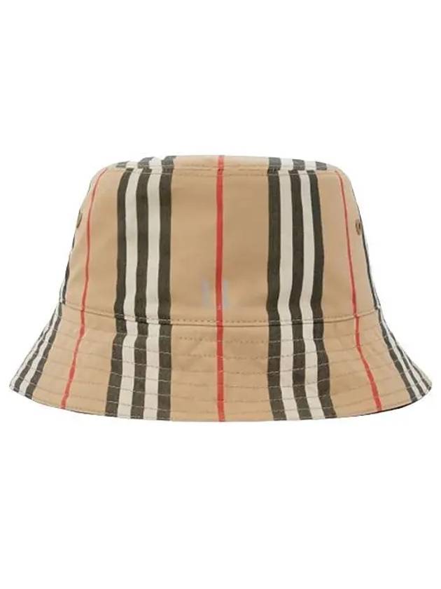 Striped Cotton Reversible Icon Bucket Hat Beige - BURBERRY - BALAAN 2