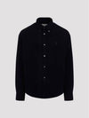 De Coeur Boxy Fit Long Sleeve Shirt Navy - AMI - BALAAN 1