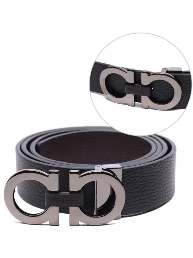 Men s Gancini double sided belt 1213955 - SALVATORE FERRAGAMO - BALAAN 1