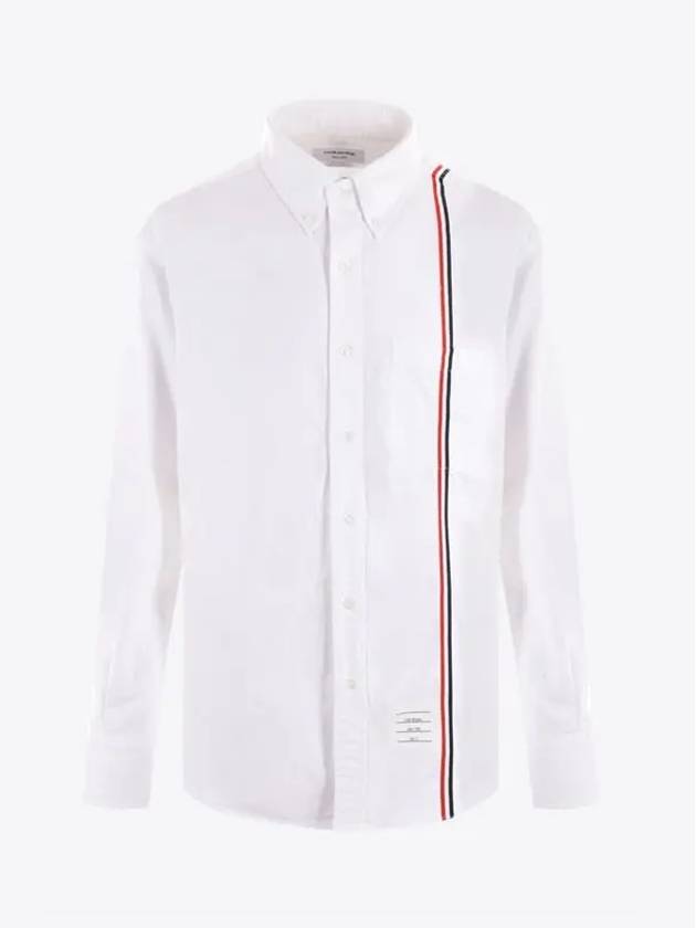 RWB Stripe Cotton Shirt White - THOM BROWNE - BALAAN 2