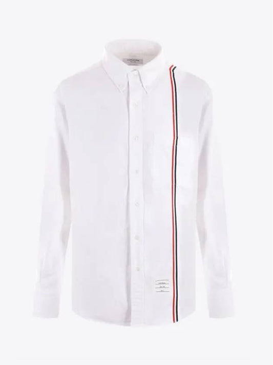 RWB Stripe Cotton Shirt White - THOM BROWNE - BALAAN 2