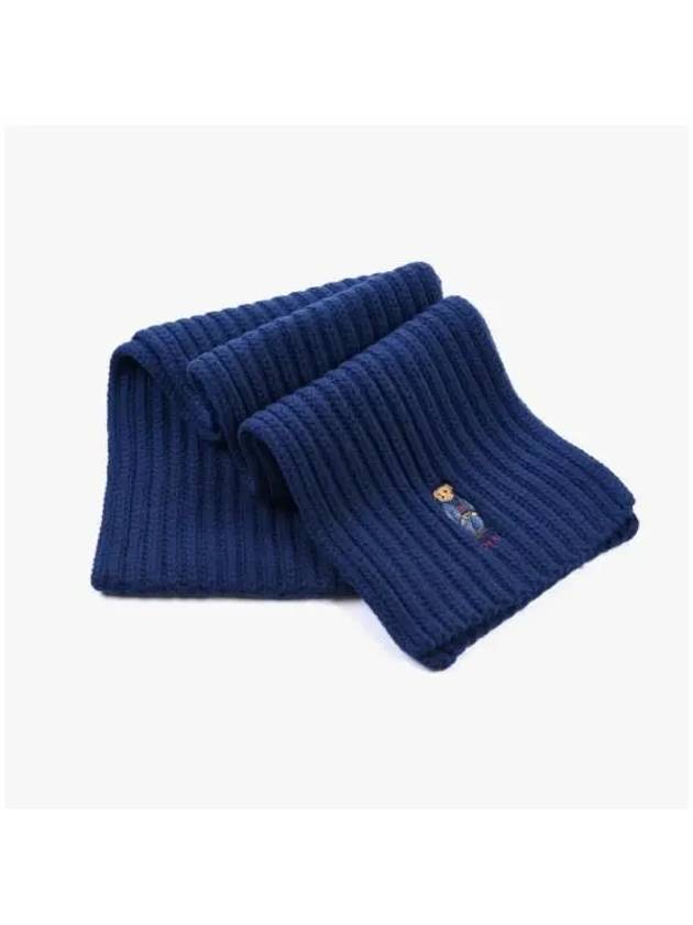 Bear Logo Muffler Blue - POLO RALPH LAUREN - BALAAN 6