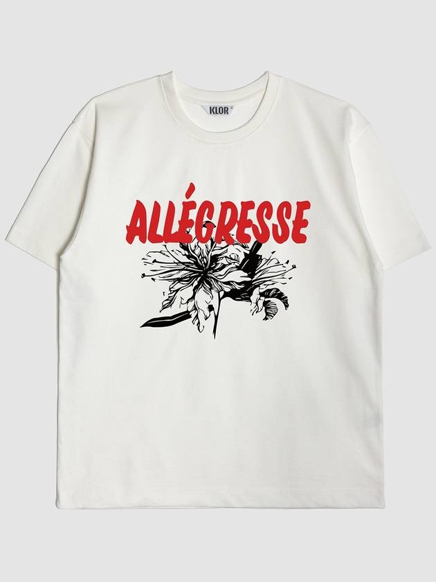 UNISEX Alegre graphic short sleeve t shirt CREAM WHITE - KLOR - BALAAN 1