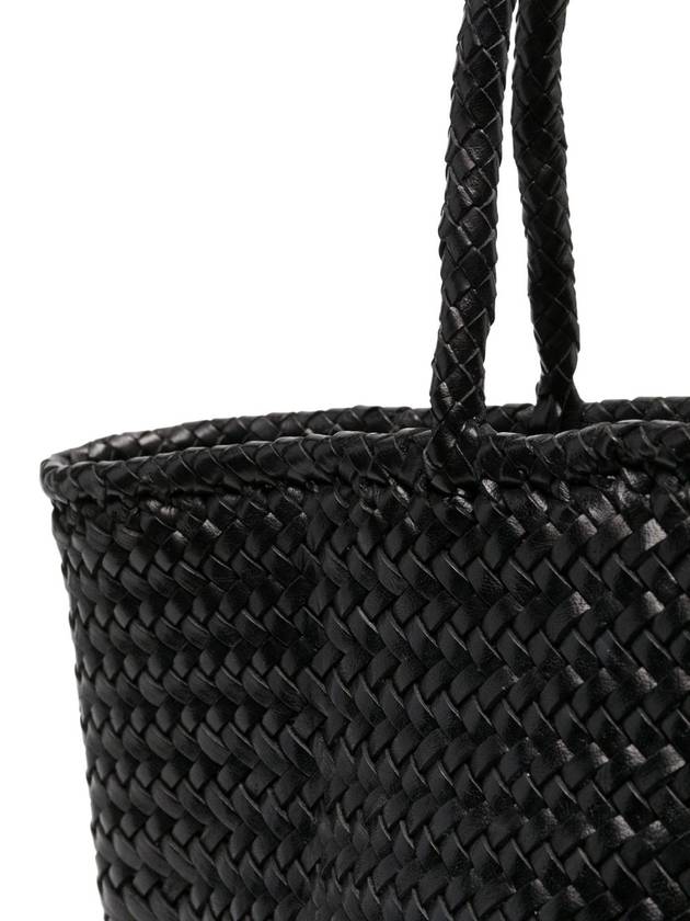 Grace Small Leather Basket Tote Bag Black - DRAGON DIFFUSION - BALAAN 4