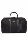 Re Nylon Saffiano Leather Duffel Bag Black - PRADA - BALAAN 2