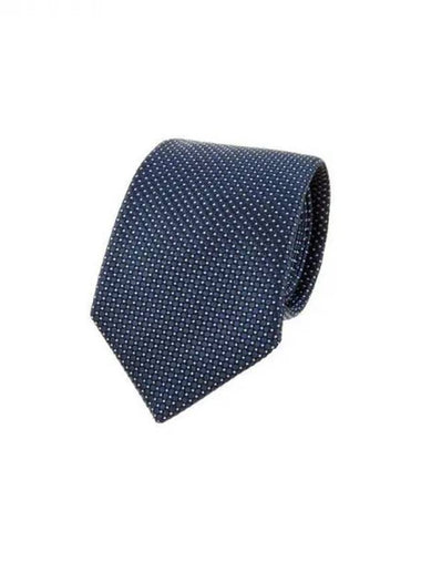 Men s Mini Dot Pattern Silk Tie Dark Blue 270761 - GIORGIO ARMANI - BALAAN 1