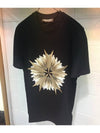 Men's Taeyang Lightning Slim Regular Fit Short Sleeve TShirt Black BJT435GH504S 516 - NEIL BARRETT - BALAAN 4