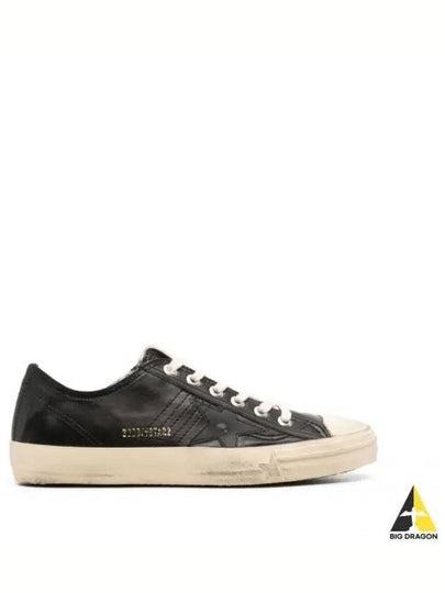 V-Star Leather Low-Top Sneakers Black - GOLDEN GOOSE - BALAAN 2