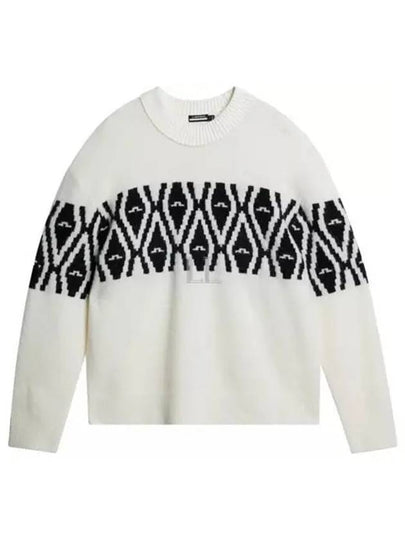 Men's Jalen Jacquard Knit Sweater Whisper White - J.LINDEBERG - BALAAN 2