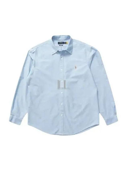 Embroidery Pony Oxford Long Sleeve Shirt Blue - POLO RALPH LAUREN - BALAAN 2