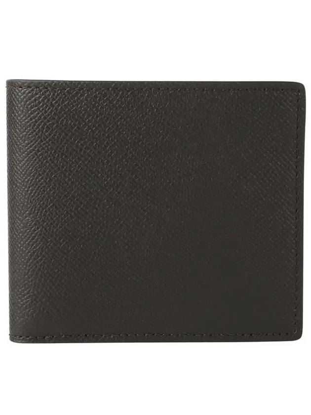 Stitched Bifold Leather Half Wallet Black - MAISON MARGIELA - BALAAN 3