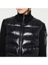 Padded Wool Cardigan Black - MONCLER - BALAAN 4