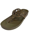 miller logo cloud flip flops olive - TORY BURCH - BALAAN 3