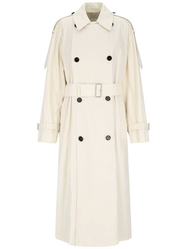 Belted Cotton Gabardine Trench Coat Ivory - BURBERRY - BALAAN 2