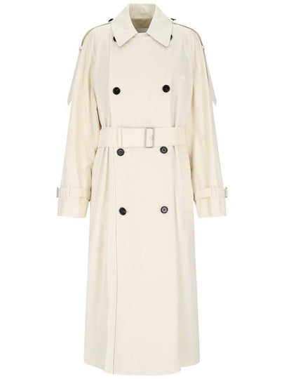 Belted Cotton Gabardine Trench Coat Ivory - BURBERRY - BALAAN 2