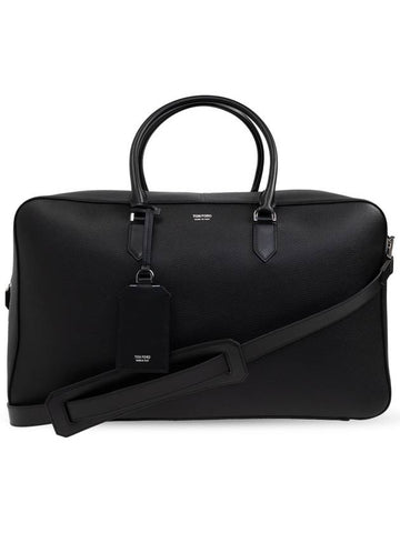 Tom Ford Leather Carry-on Bag, Men's, Black - TOM FORD - BALAAN 1