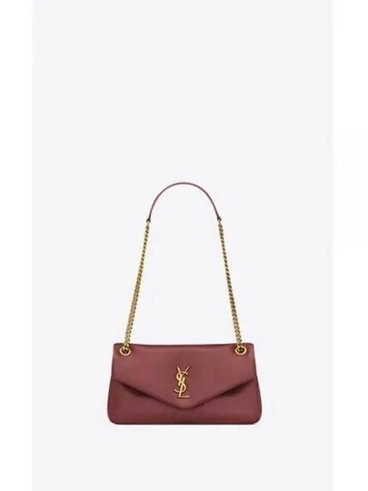 Calypso Small Plunged Lambskin Shoulder Bag Red - SAINT LAURENT - BALAAN 2