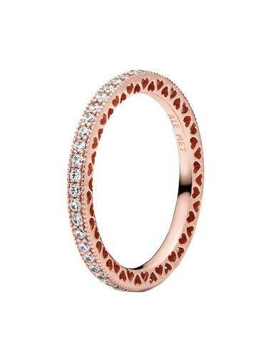 Sparkle Heart Ring Rose Gold - PANDORA - BALAAN 1