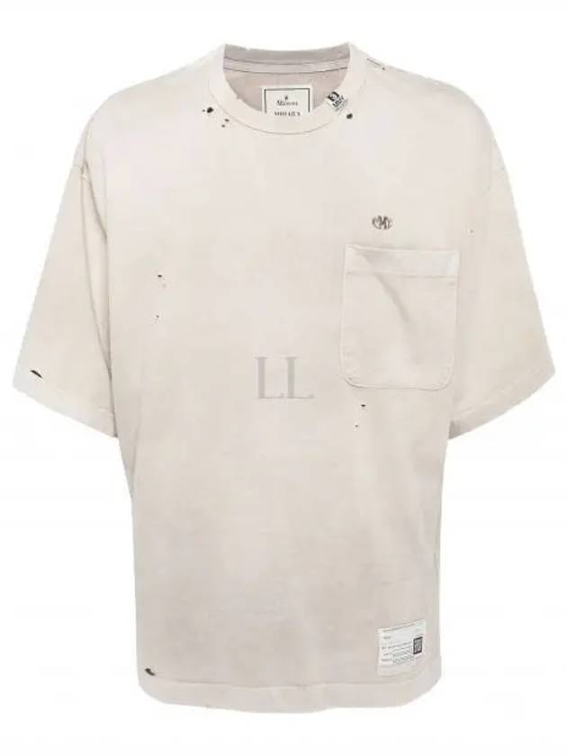 A12TS611 Beige Sunfade Like Tee - MIHARA YASUHIRO - BALAAN 1