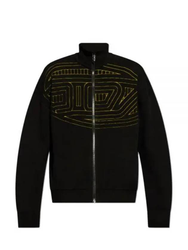 K Ralus Logo Print Zip Up Jacket Black - DIESEL - BALAAN 2