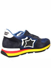 20ANTARES Suede Nylon Sneakers Navy Blue ANTAR AAB 89B - ATLANTIC STARS - BALAAN 4