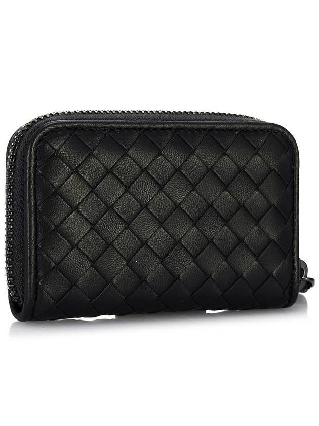 Intrecciato Zipper Coin Card Wallet Black - BOTTEGA VENETA - BALAAN 4