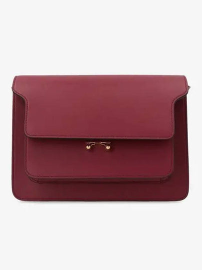 Saffiano Trunk Medium Shoulder Bag Burgundy - MARNI - BALAAN 2