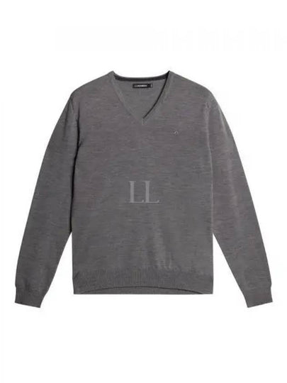 Lymann Merino V-Neck Knit Top Grey Melange - J.LINDEBERG - BALAAN 2