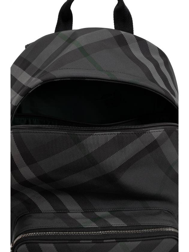 Grid Check Backpack Charcoal - BURBERRY - BALAAN 6