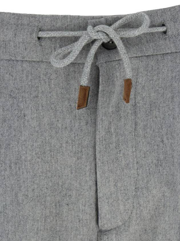 Grey Pants With Elastic Drawstring Waist In Wool And Cashmere Blend Stretch Woman - ELEVENTY MILANO - BALAAN 3