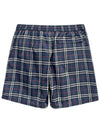 Check Swim Shorts Navy - BURBERRY - BALAAN 3