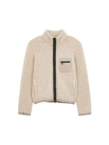 Women s Zipper Closure Cashmere Fleece Cardigan Beige - BRUNELLO CUCINELLI - BALAAN 1