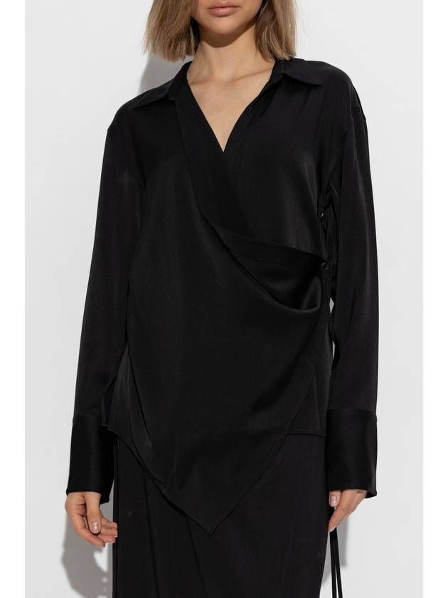 Helmut Lang Wrap Shirt, Women's, Black - HELMUT LANG - BALAAN 3