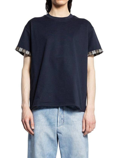 Reversible Cotton Short Sleeve T-Shirt Navy - BOTTEGA VENETA - BALAAN 2