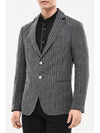 51G28S Emporio striped single breasted jacket gray 51S21 0631 - EMPORIO ARMANI - BALAAN 1