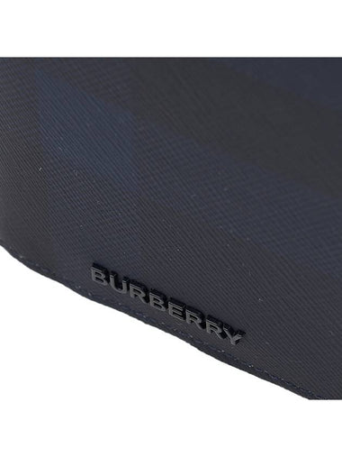 Coated Canvas Check Motif Long Wallet Navy - BURBERRY - BALAAN 7