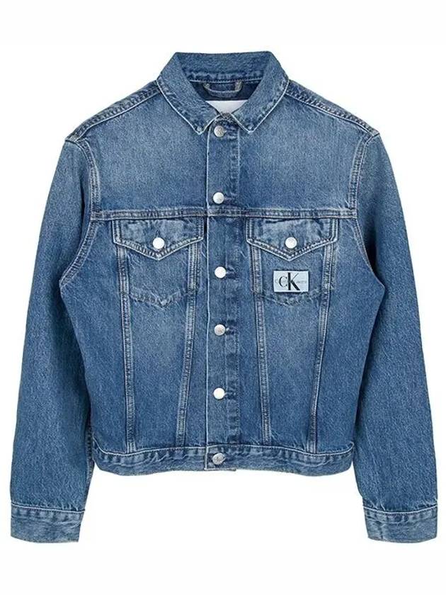 Blue monologo denim jacket J20J221261 1A4 - CALVIN KLEIN - BALAAN 5