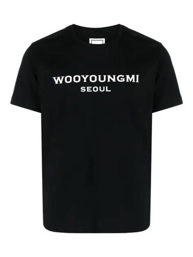 Front Seoul Logo Short Sleeve T-Shirt Black - WOOYOUNGMI - BALAAN 2