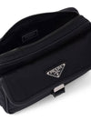 Re-Nylon Saffiano Leather Shoulder Bag Black - PRADA - BALAAN 5