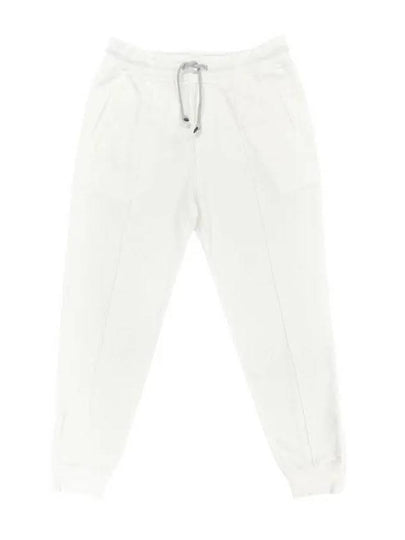 Drawstring Cotton Track Pants White - BRUNELLO CUCINELLI - BALAAN 2